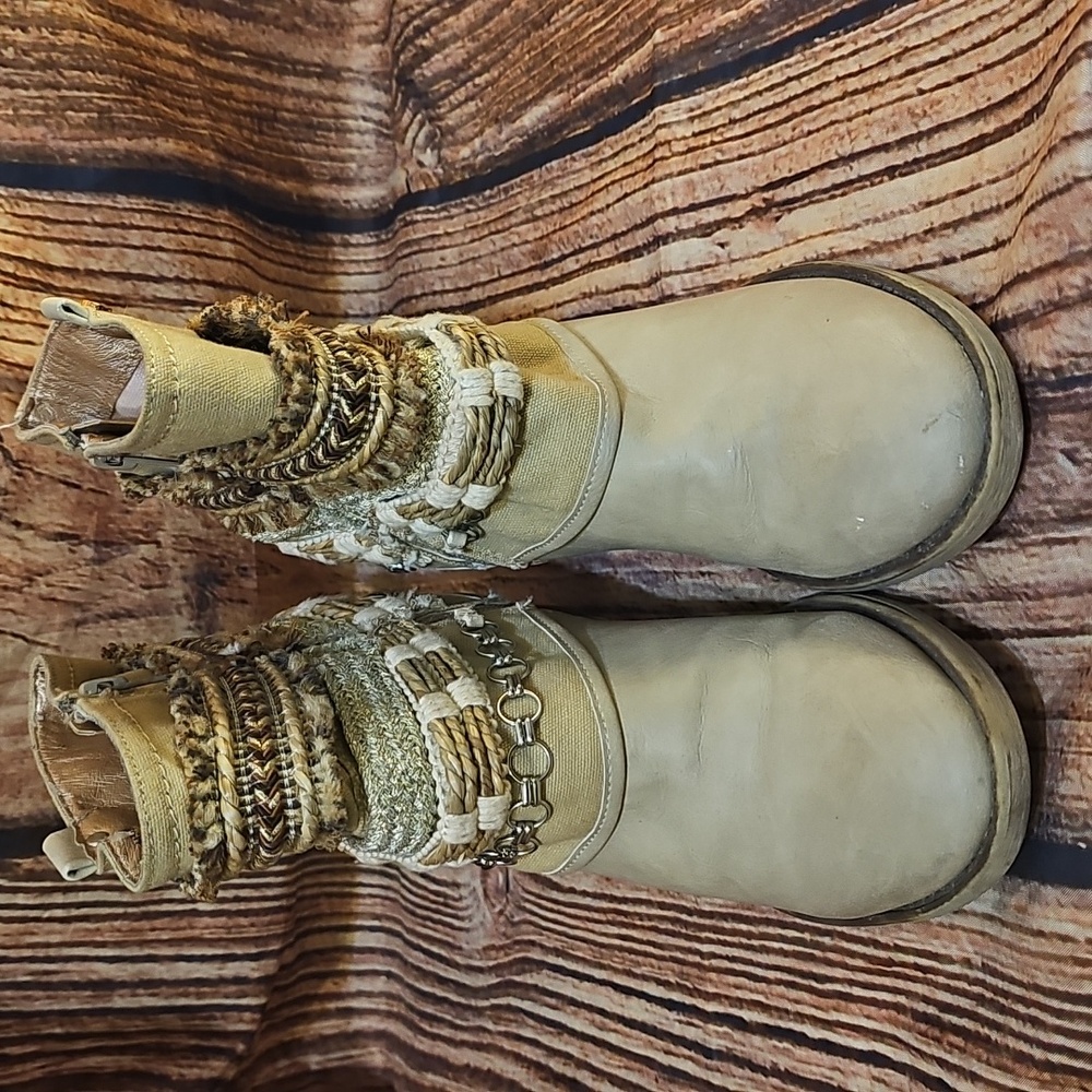 Bull Boxer Danna Tan Boots Size 7 - Picture 2 of 6